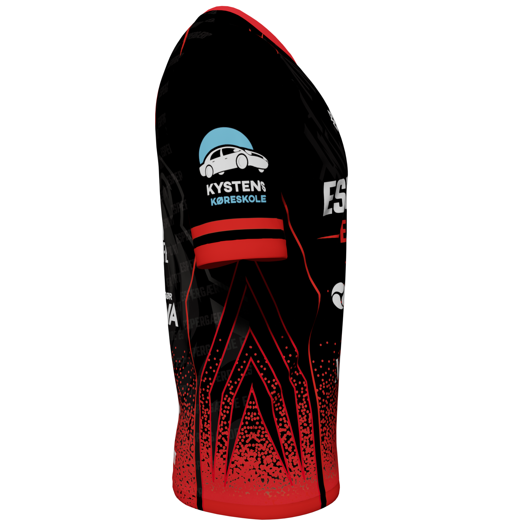 Espergærde Esport - Rød T-shirt 2026 med sponsorater 1