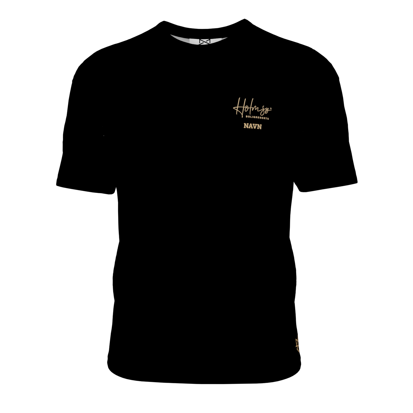 Sort bomulds T-shirt - TEAM HOLMSØ