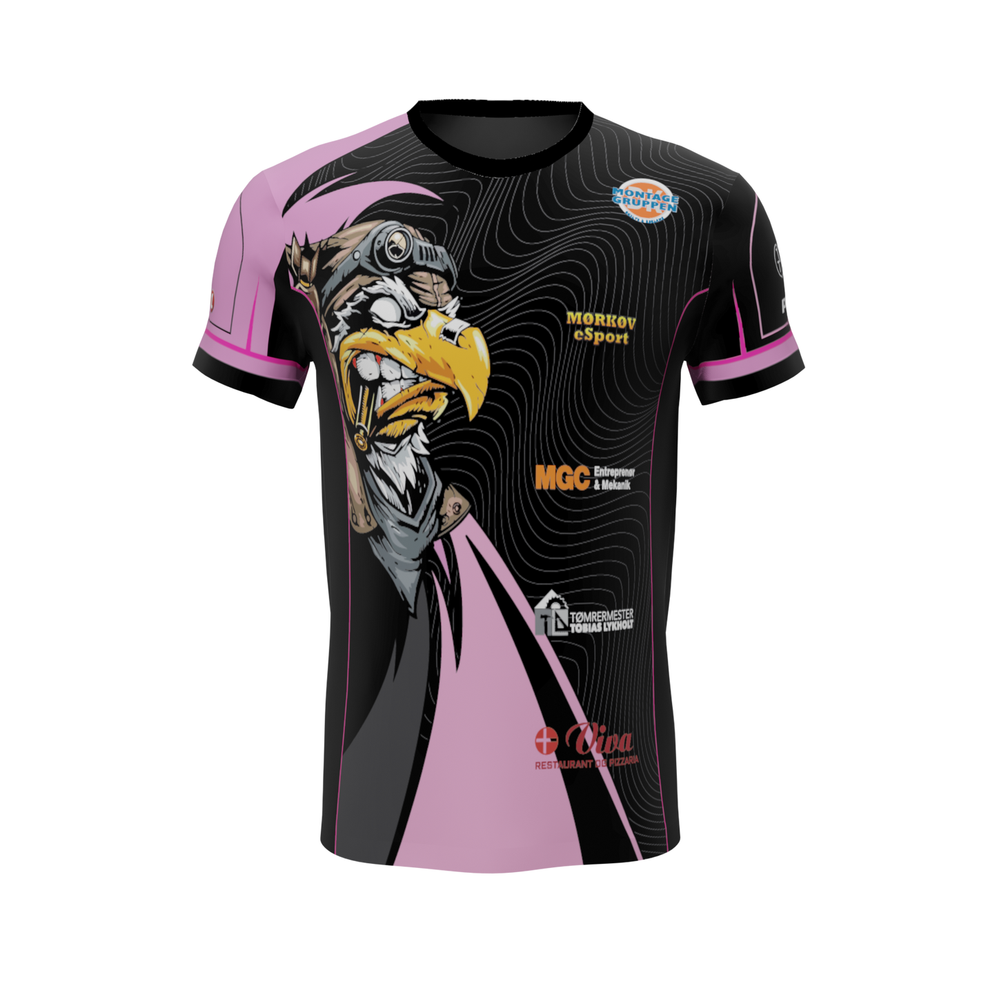 T-shirt - Mørkøv Esport Logo2 (Pink)