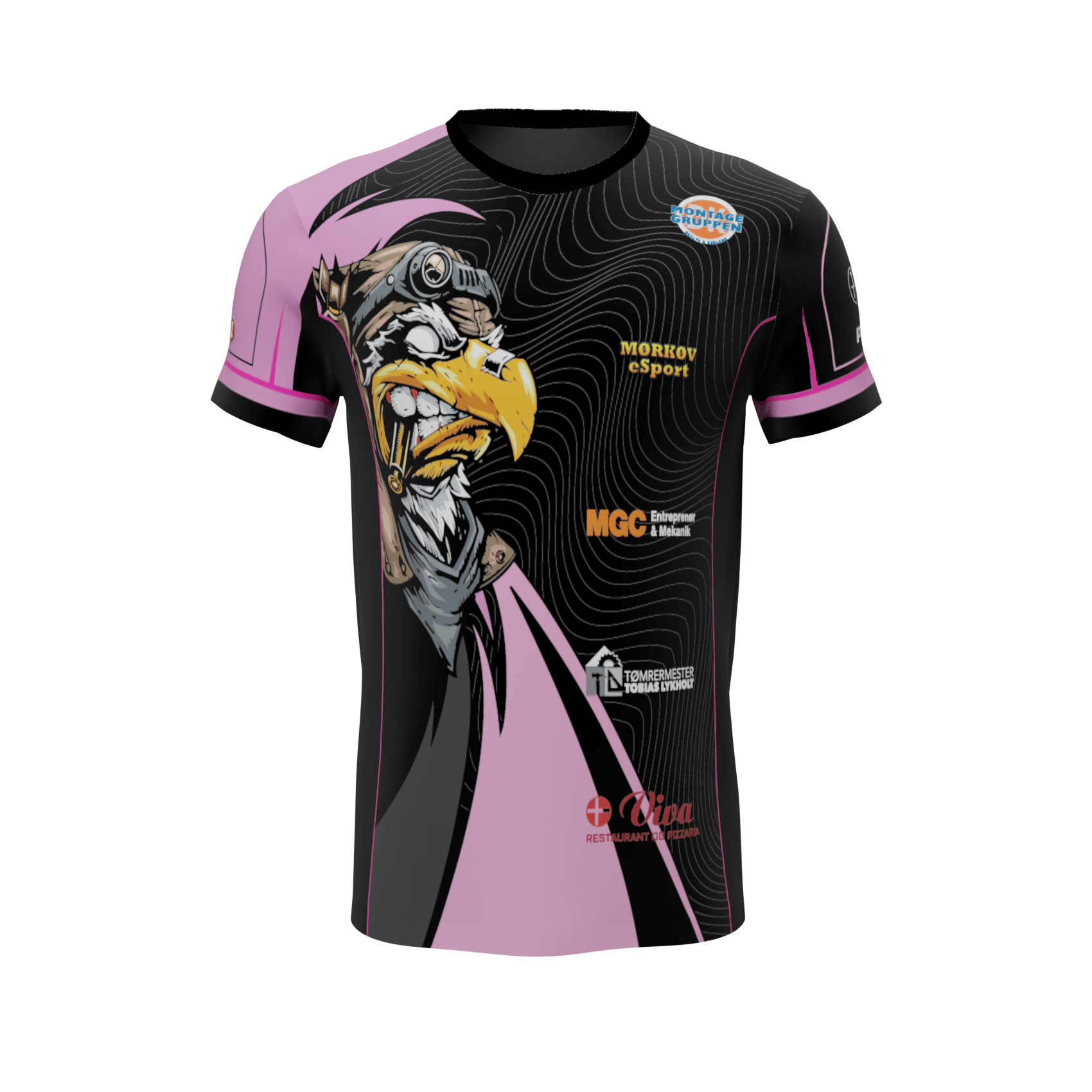 T-shirt - Mørkøv Esport Logo2 (Pink)