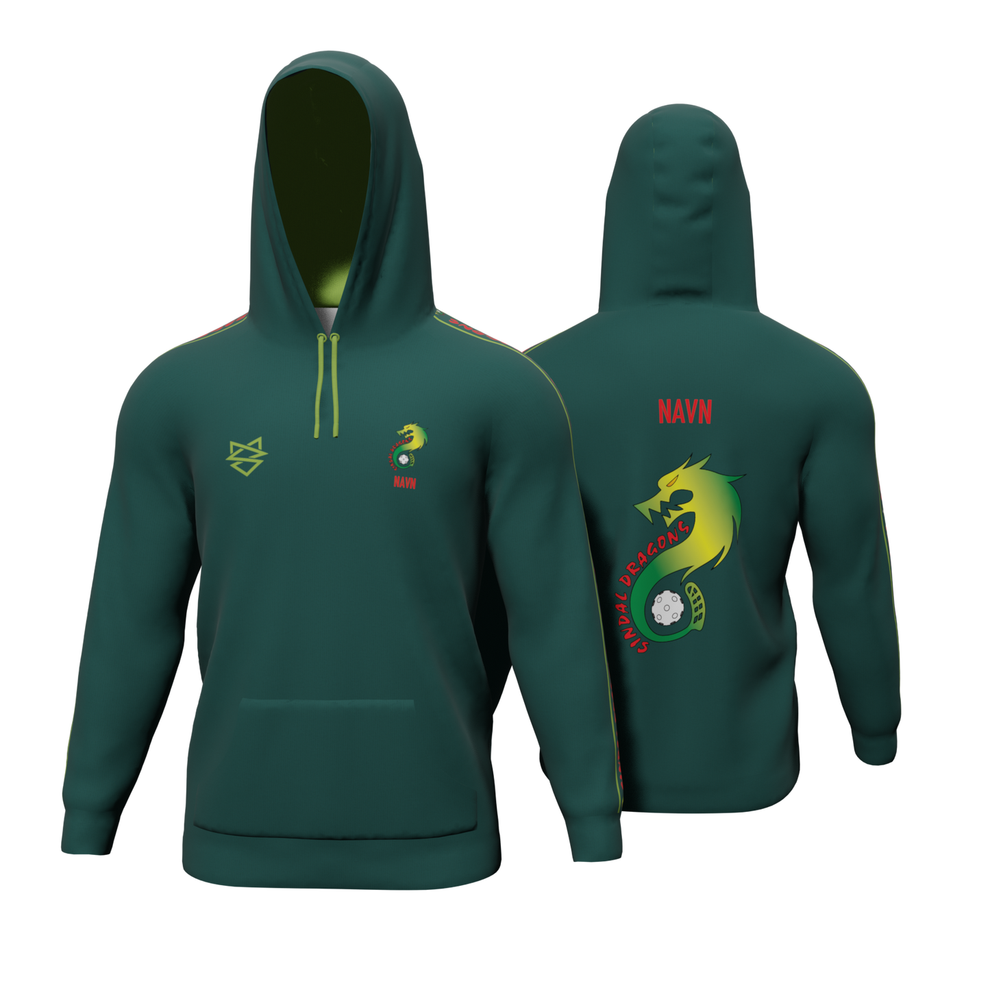 Bomulds Hoodie - Sindal Dragons
