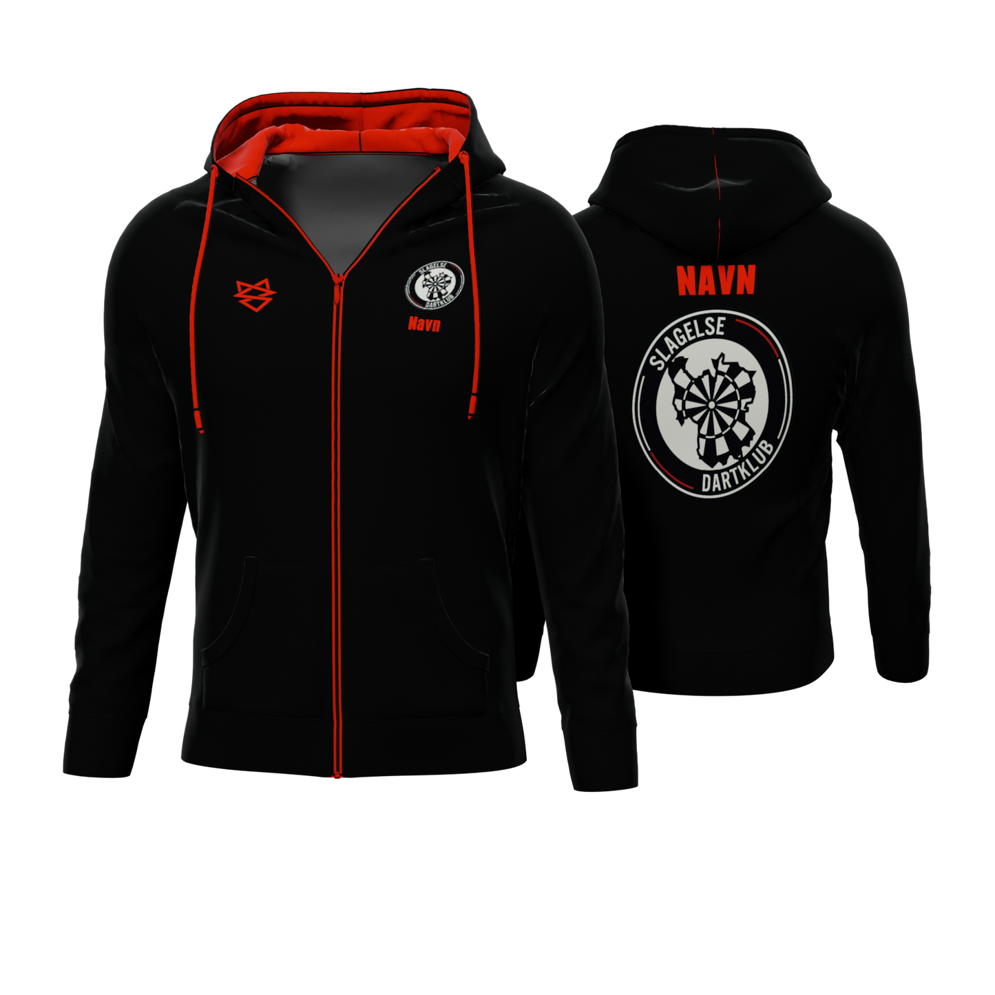 Bomulds Hoodie ZIP - Slagelse Dartklub