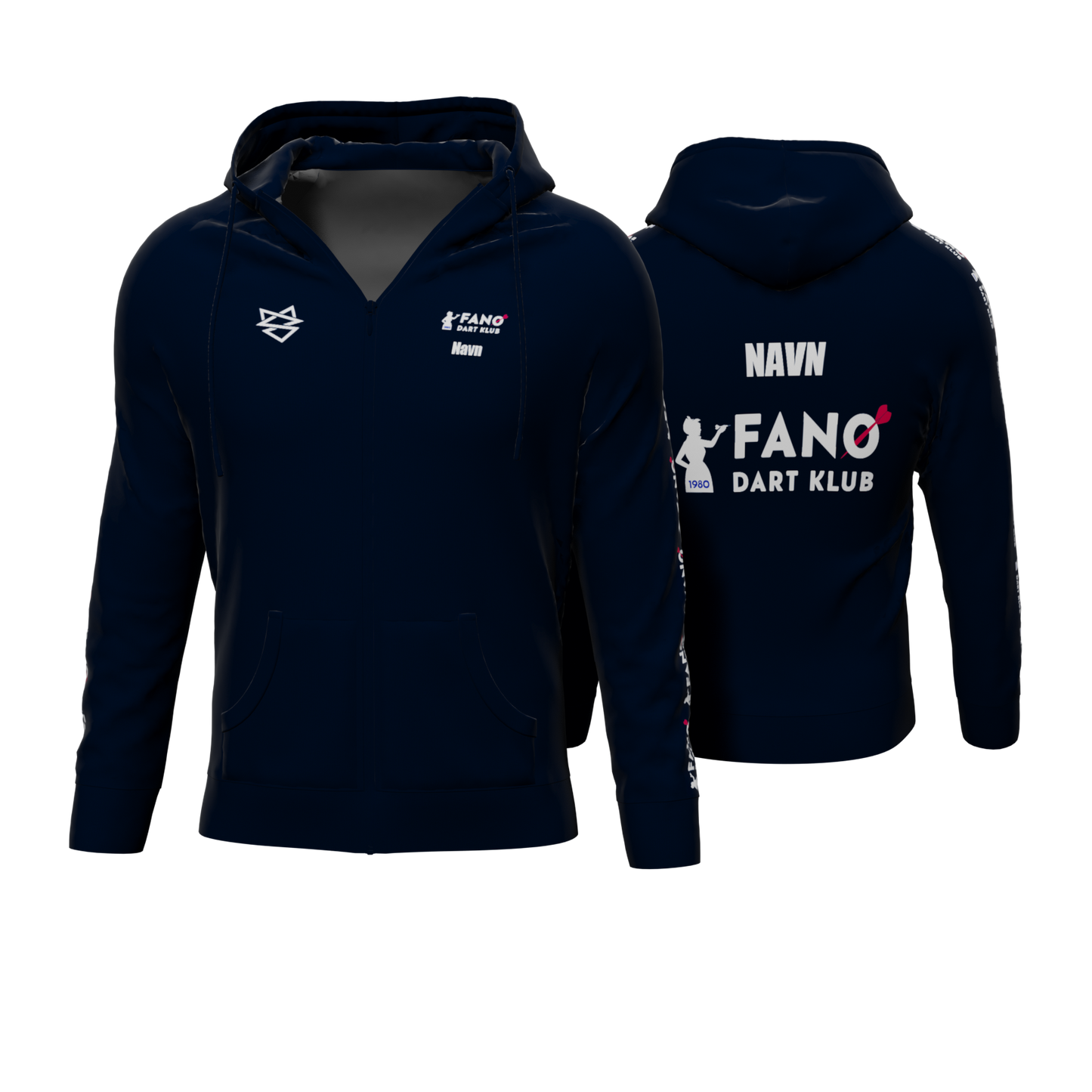 Bomulds Hoodie ZIP - Fanø Dart