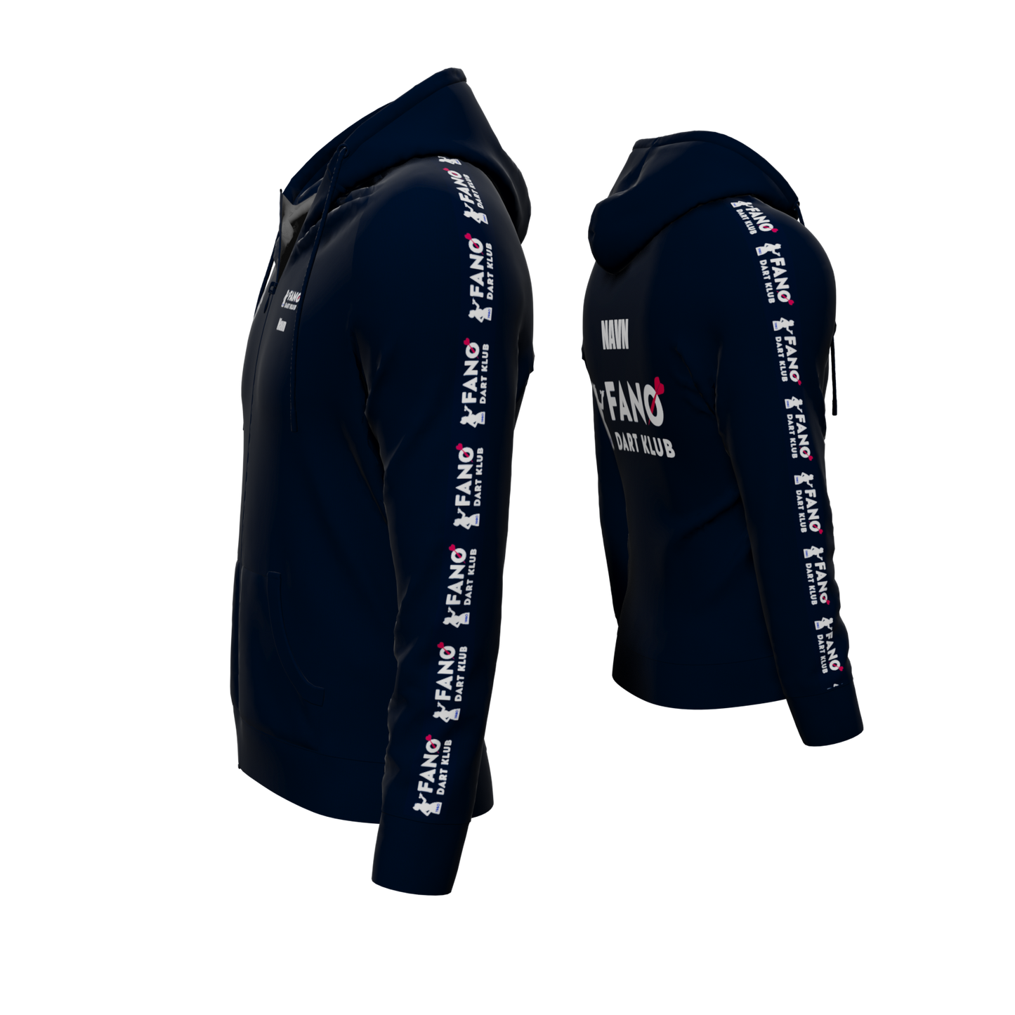 Bomulds Hoodie ZIP - Fanø Dart