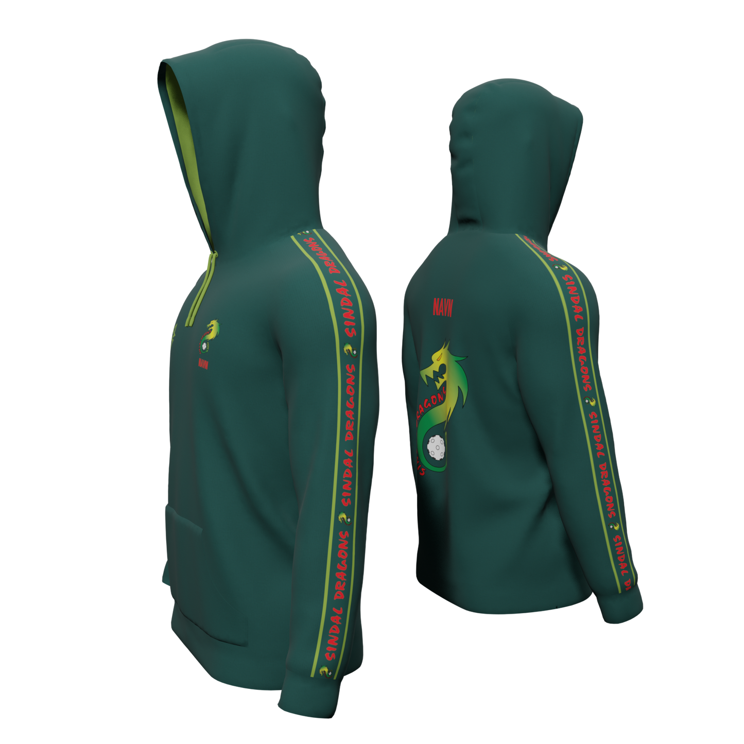Bomulds Hoodie - Sindal Dragons