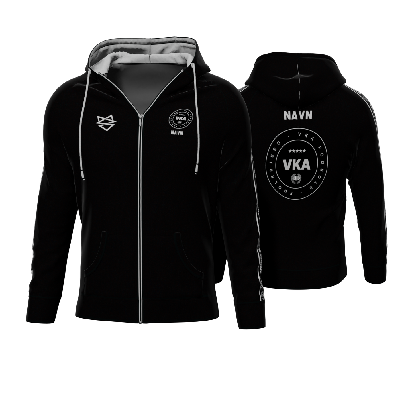 Bomulds Hoodie ZIP - VKA Fodbold