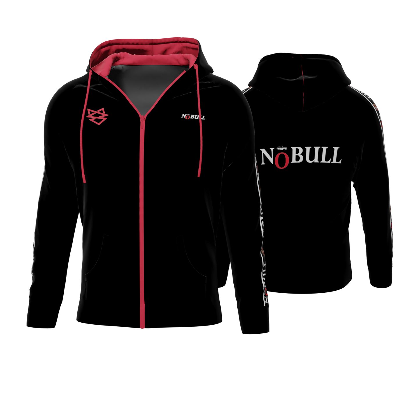 Bomulds Hoodie ZIP - NoBull skive