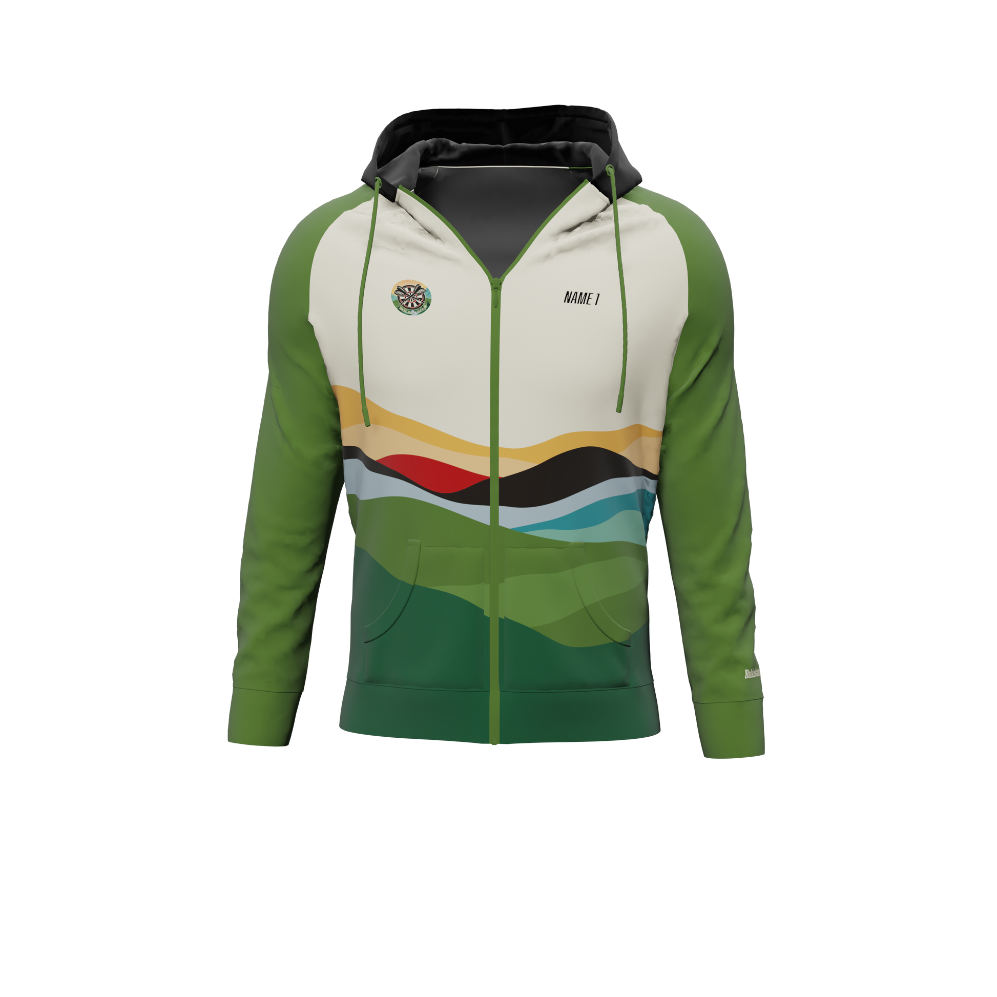 Hoodie ZIP - Bakkelandets Dartklub