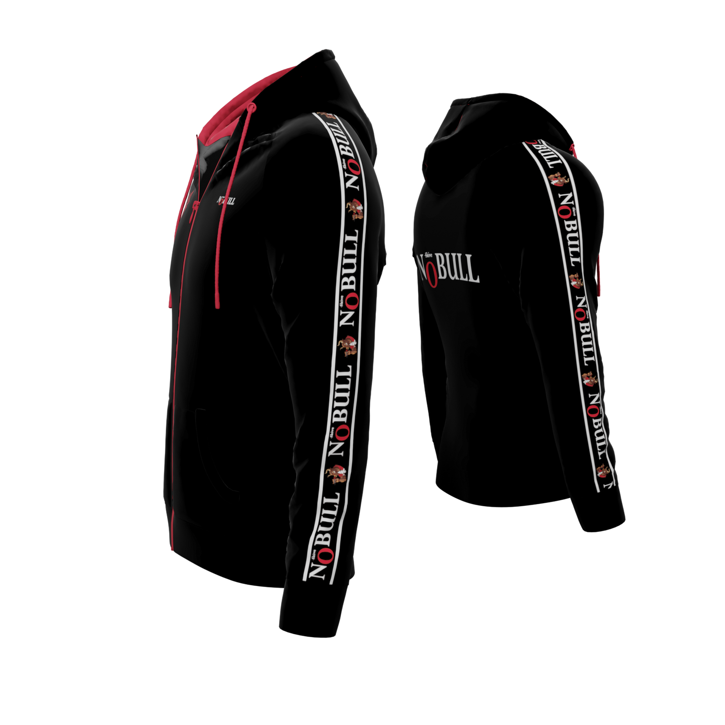 Bomulds Hoodie ZIP - NoBull skive