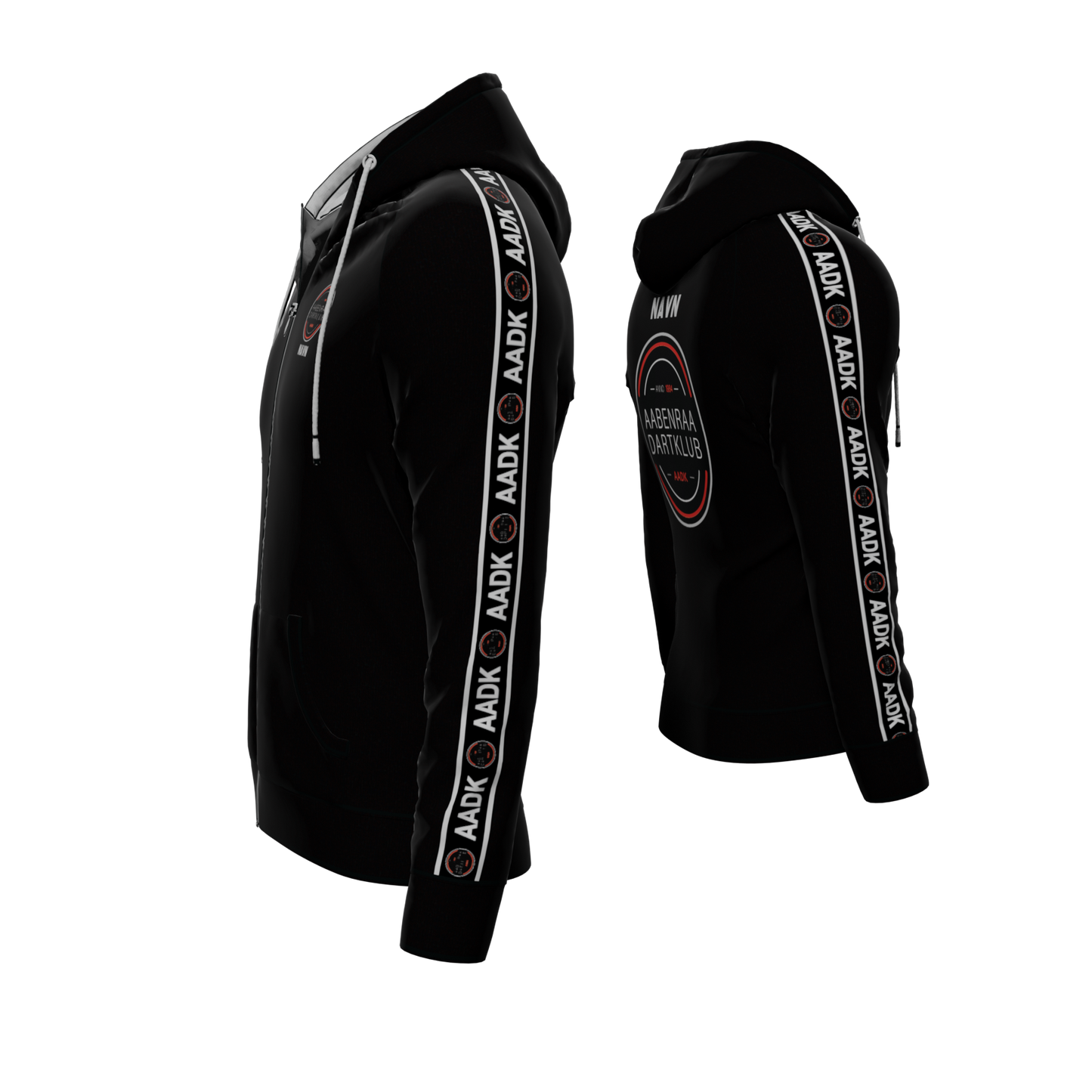 Bomulds Hoodie ZIP - Aabenraa Dart Klub