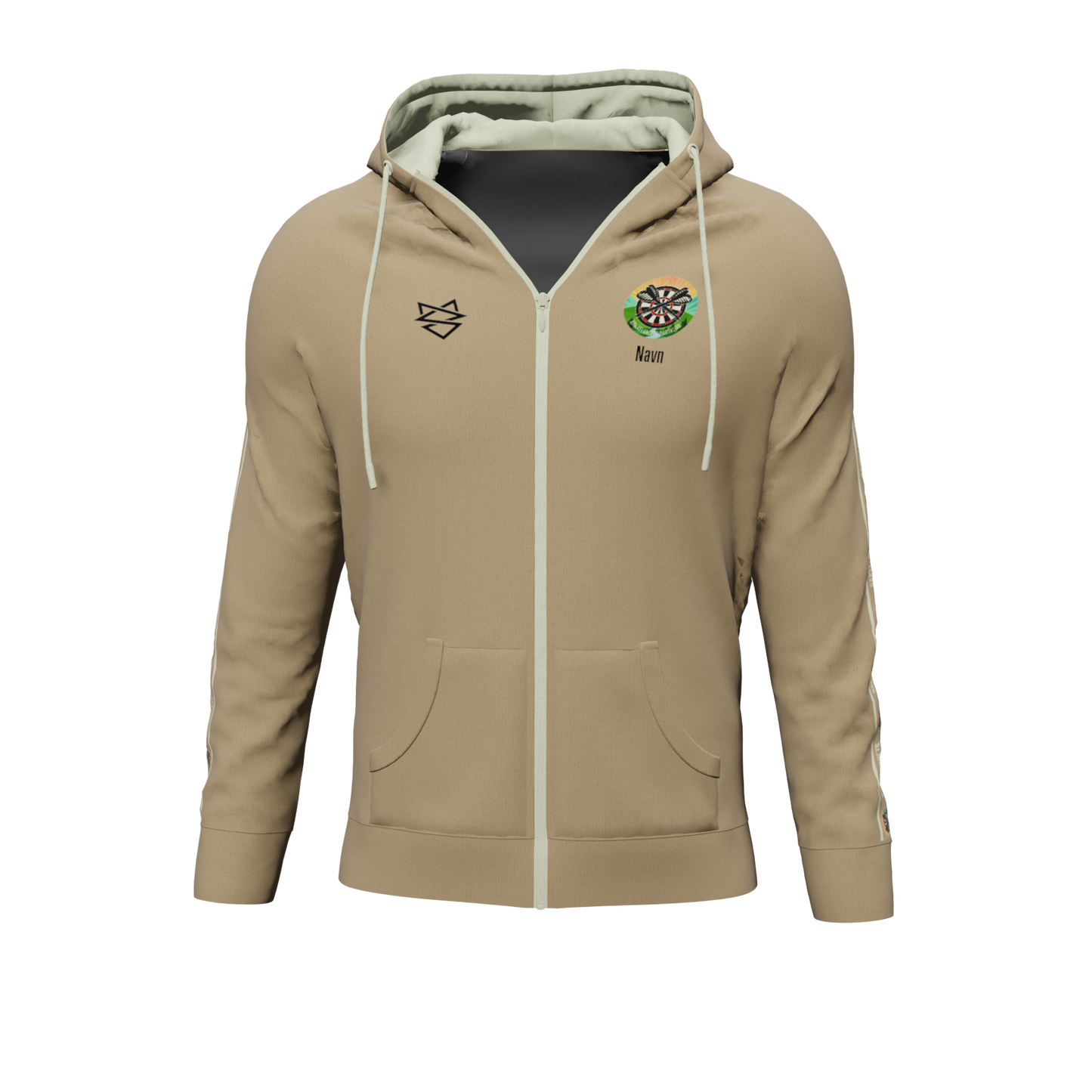 Bomulds Hoodie ZIP - Bakkelandets Dartklub