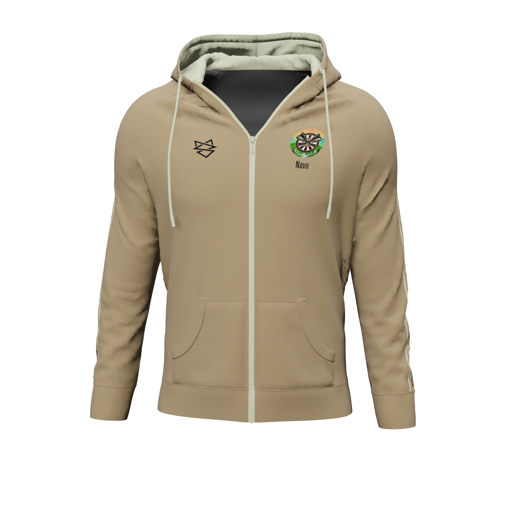 Bomulds Hoodie ZIP - Bakkelandets Dartklub