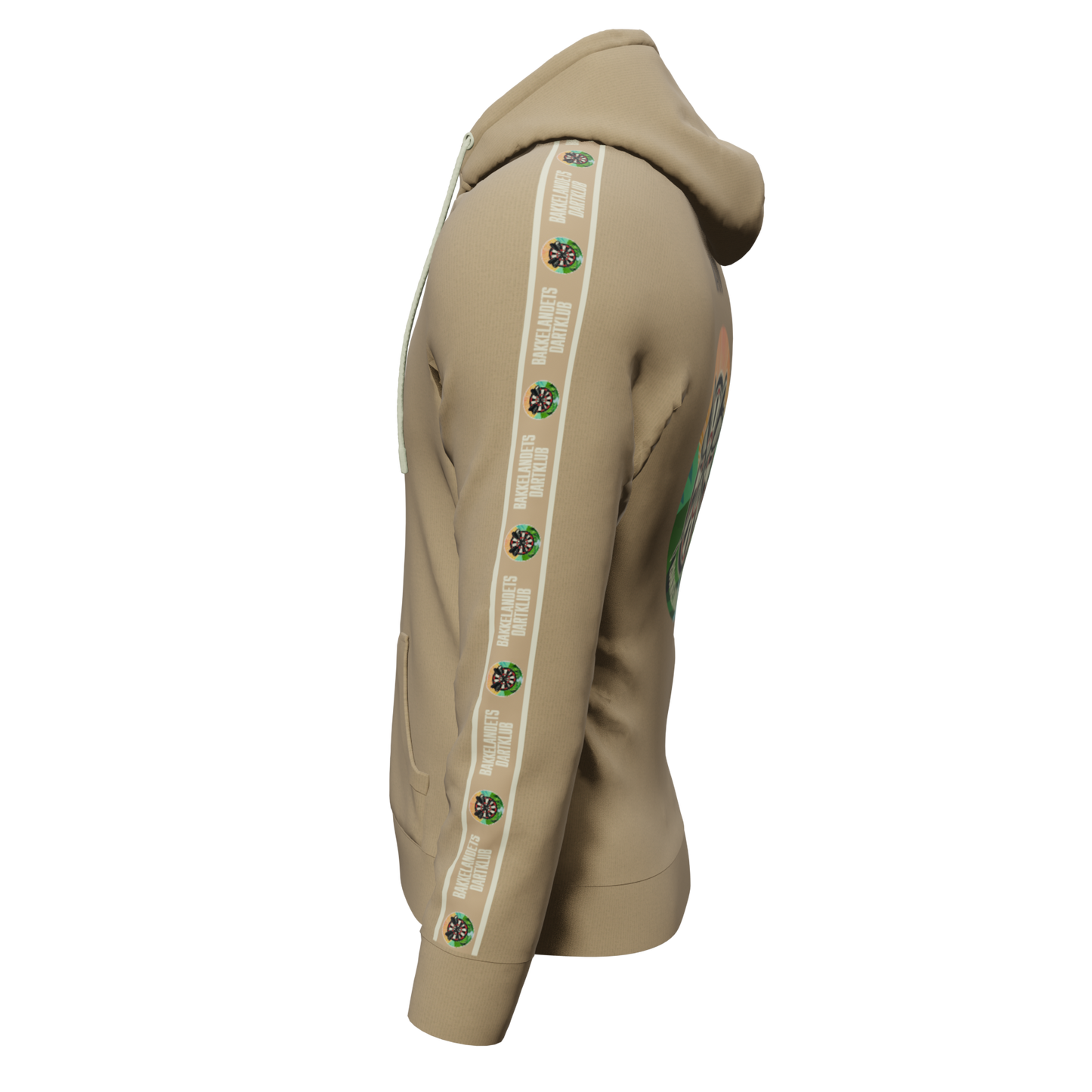 Bomulds Hoodie ZIP - Bakkelandets Dartklub