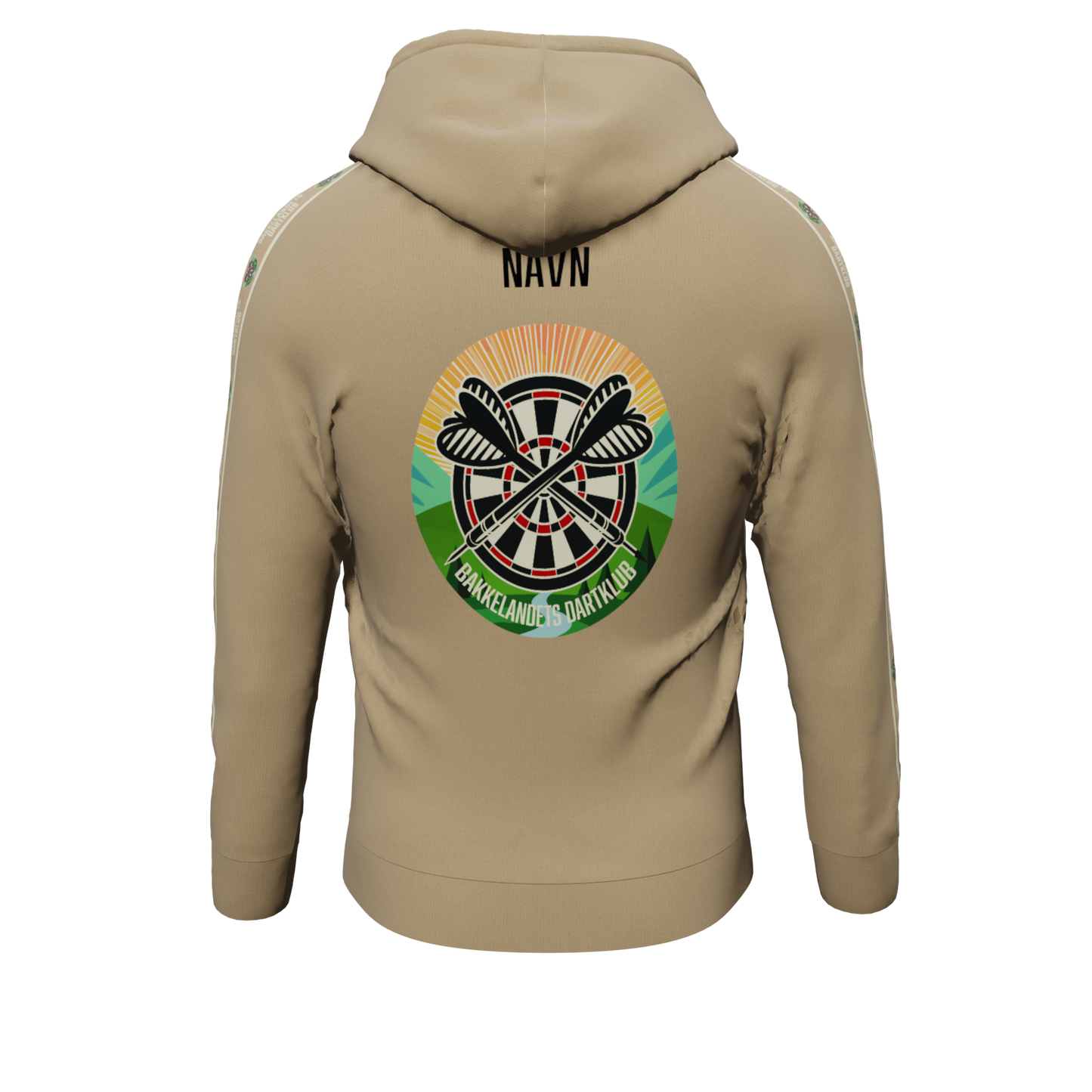 Bomulds Hoodie ZIP - Bakkelandets Dartklub