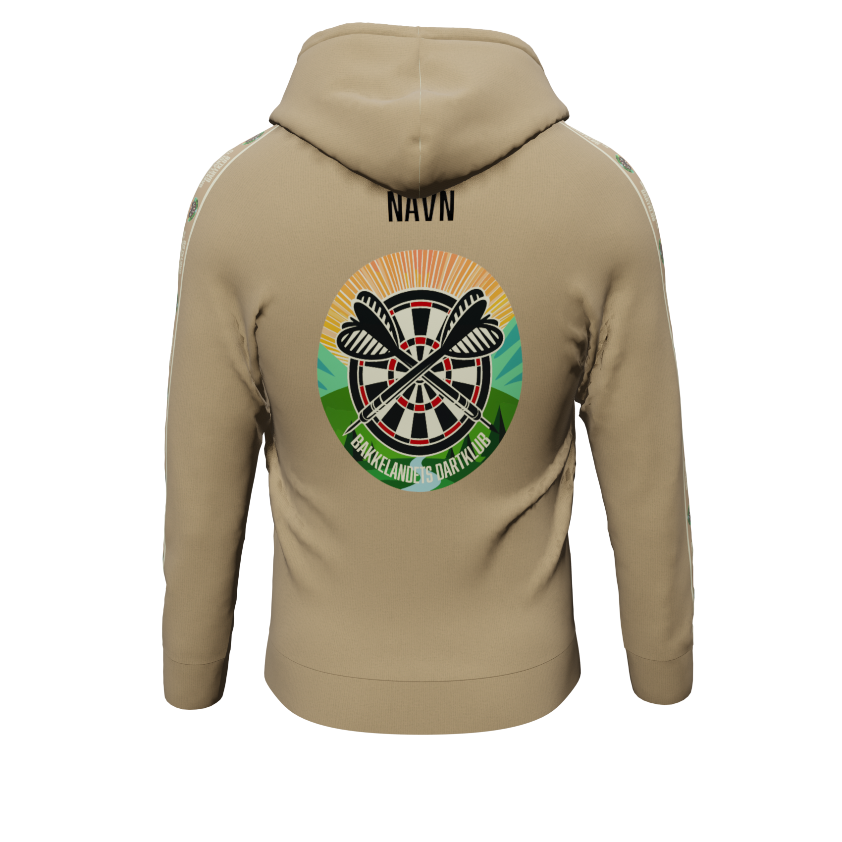 Bomulds Hoodie ZIP - Bakkelandets Dartklub