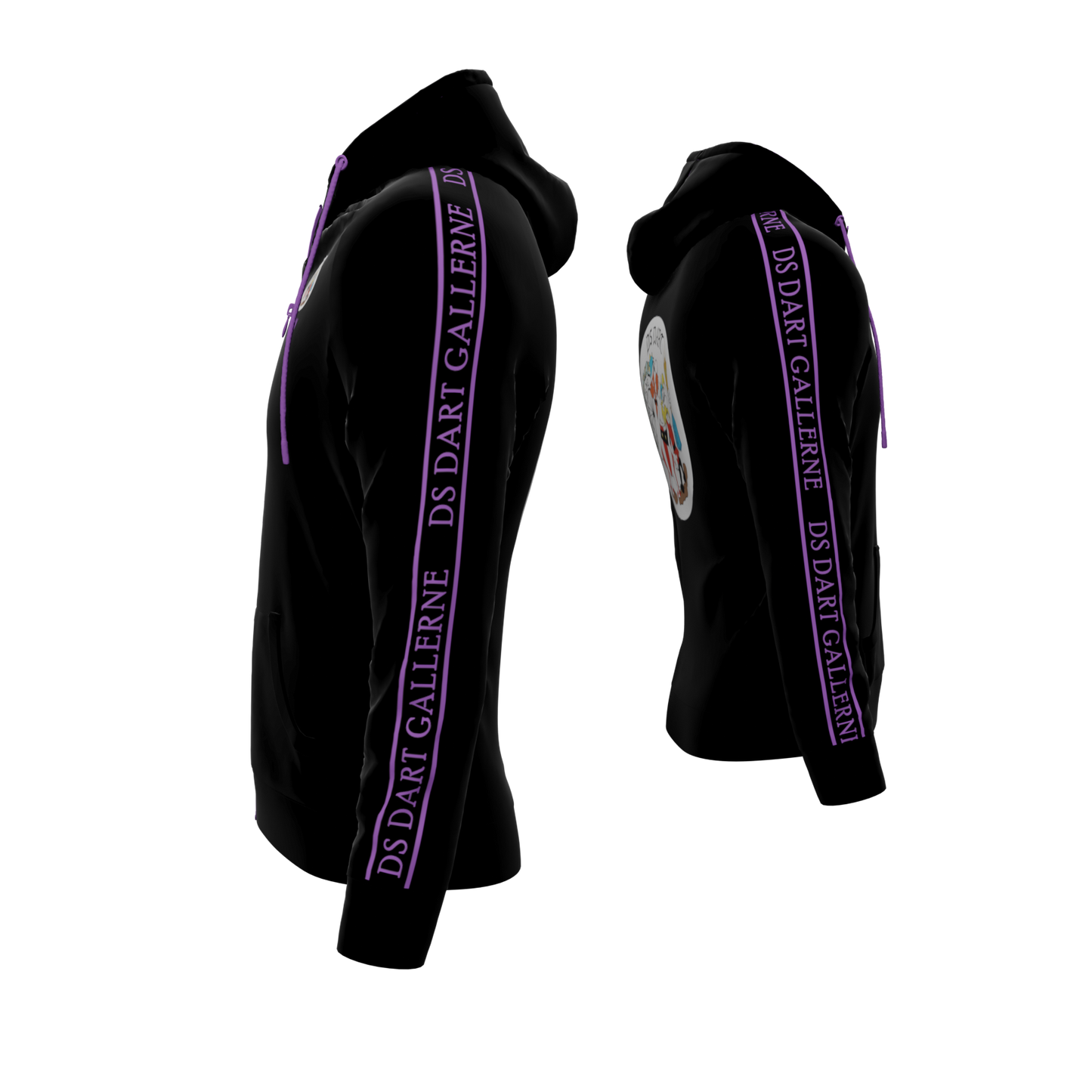 Bomulds Hoodie ZIP - DS Dart