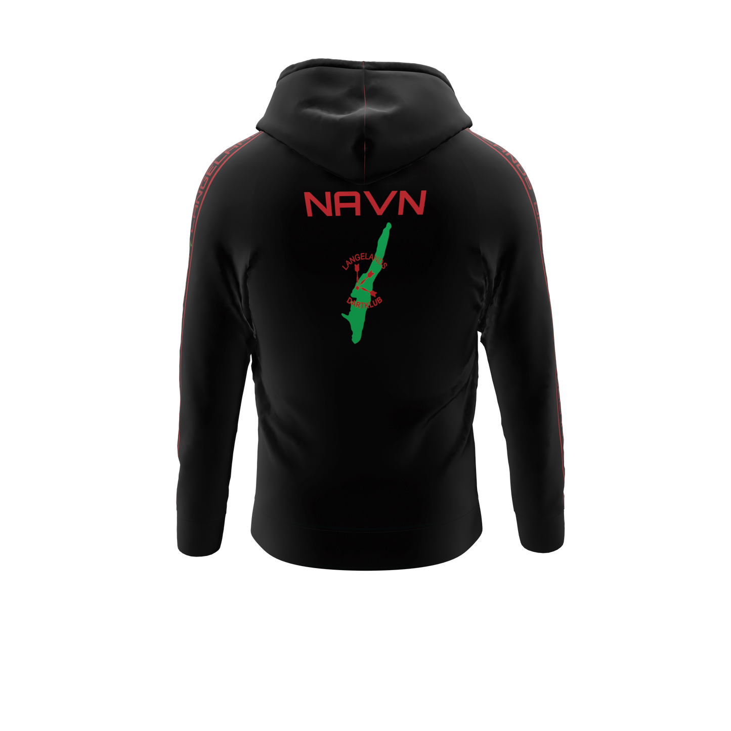 Bomulds Hoodie ZIP - Langelands Dartklub