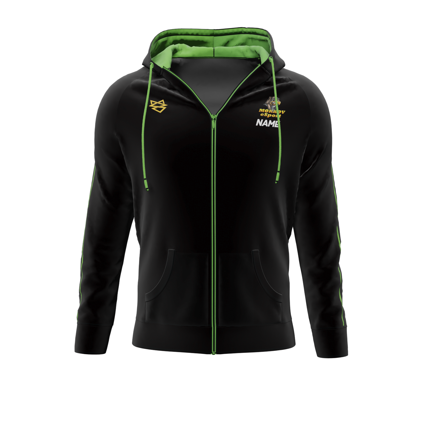 Bomulds Hoodie ZIP - Mørkøv Esport
