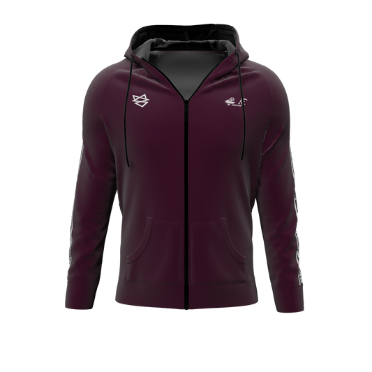 Bomulds Hoodie ZIP - Stripe ID - Bowlingklubben Næstved