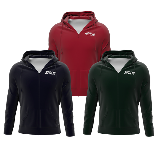 Bomulds Zip Hoodie - Heden Funktionel