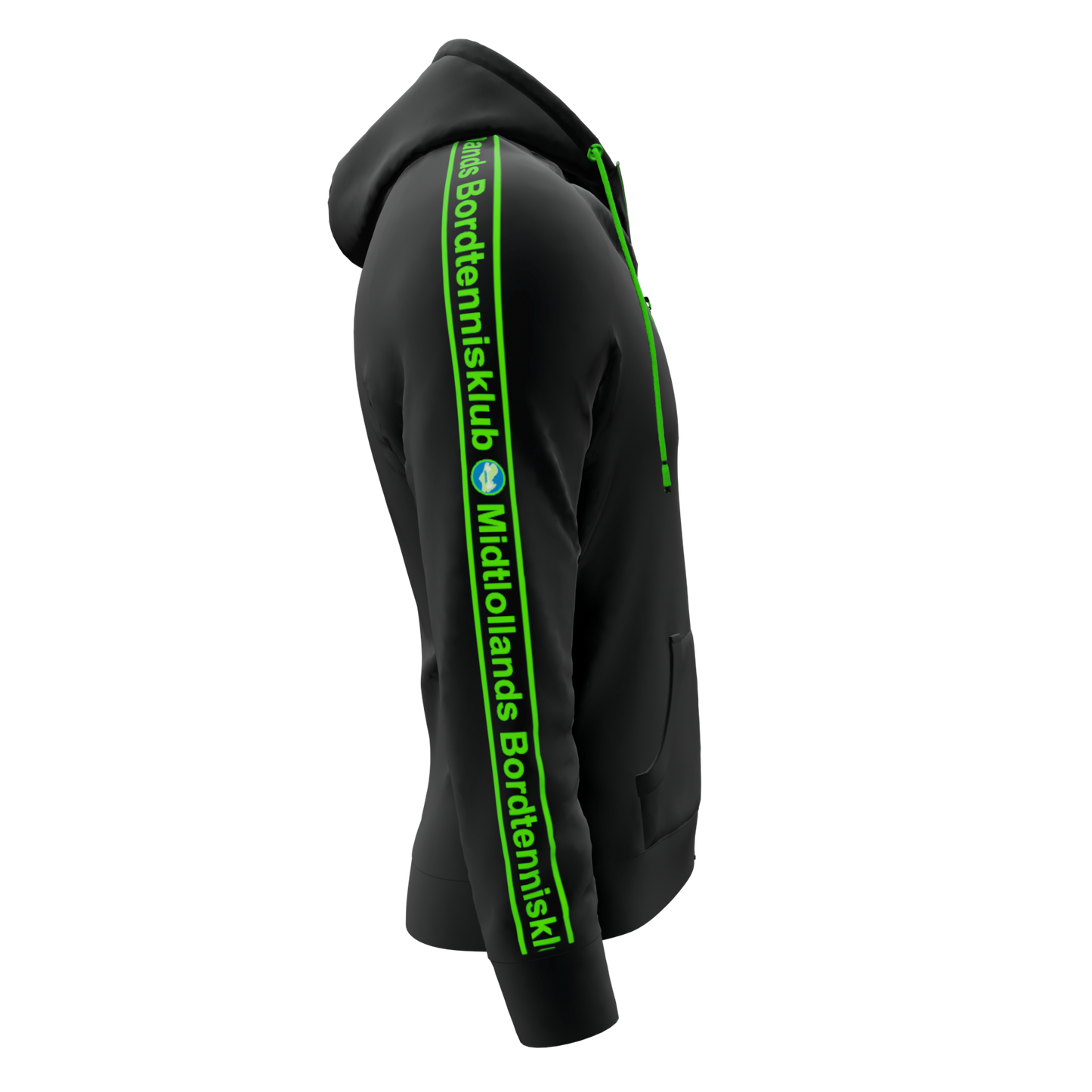 Bomulds Hoodie ZIP - Midtlollands Bordtennisklub