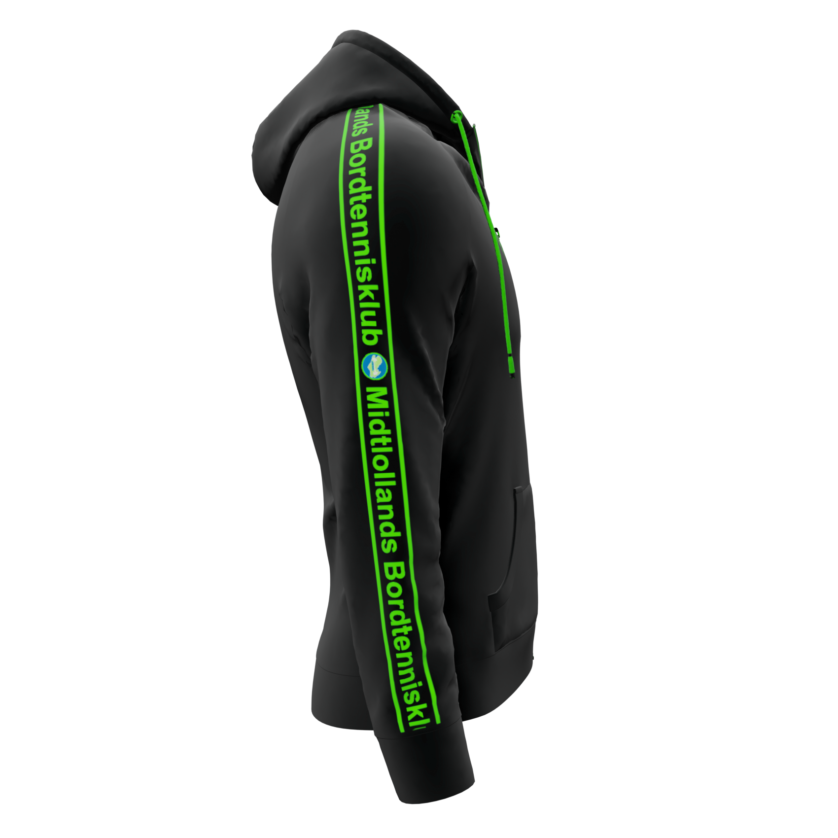 Bomulds Hoodie ZIP - Midtlollands Bordtennisklub