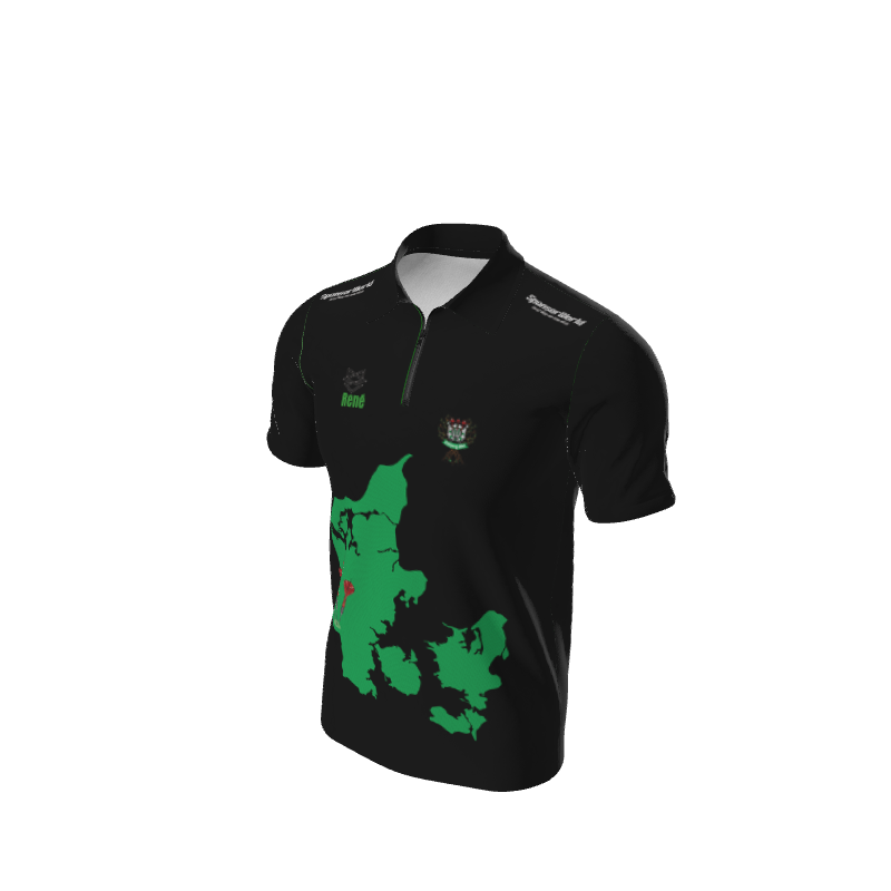 Polo Dartklubben Esbjerg Øst, zipped polo. (2XL)