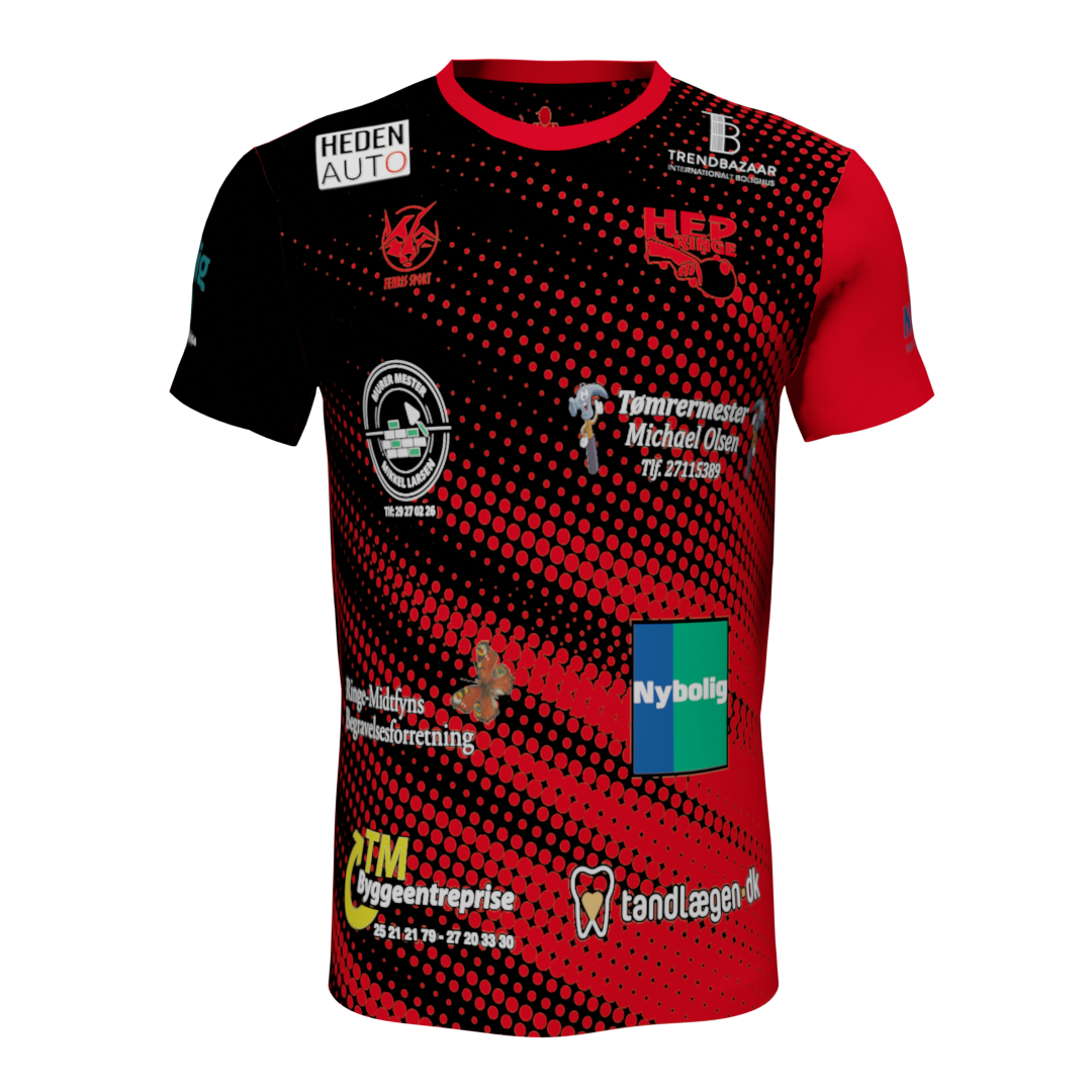 HEP Ringe Bordtennisklub - T-shirt m. sponsorer