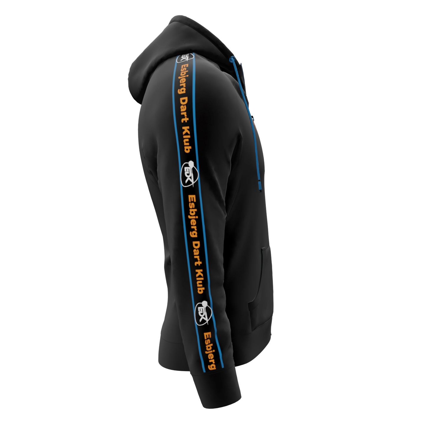 Bomulds Hoodie ZIP - Esbjerg Dart Klub - SponsorWorld