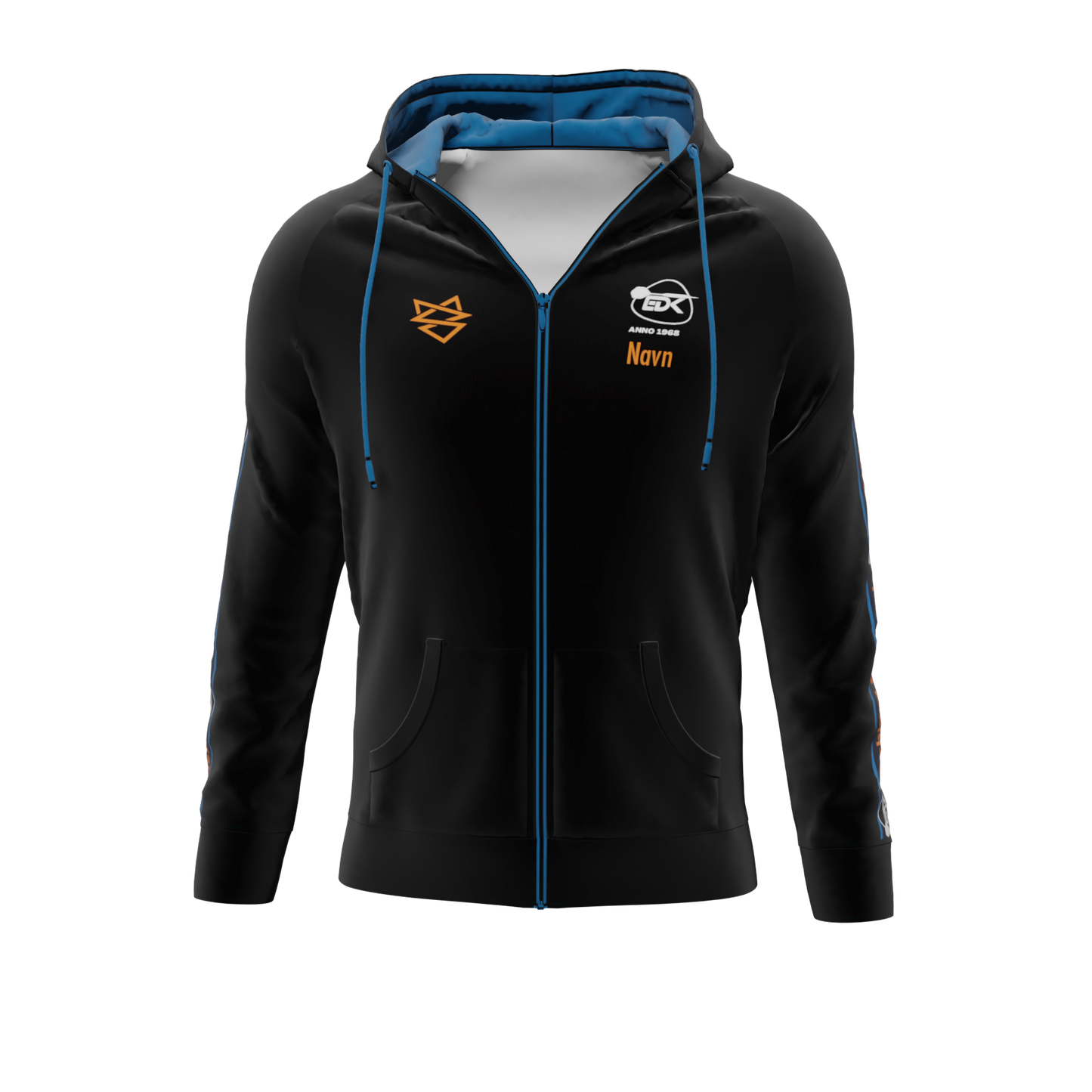 Bomulds Hoodie ZIP - Esbjerg Dart Klub - SponsorWorld