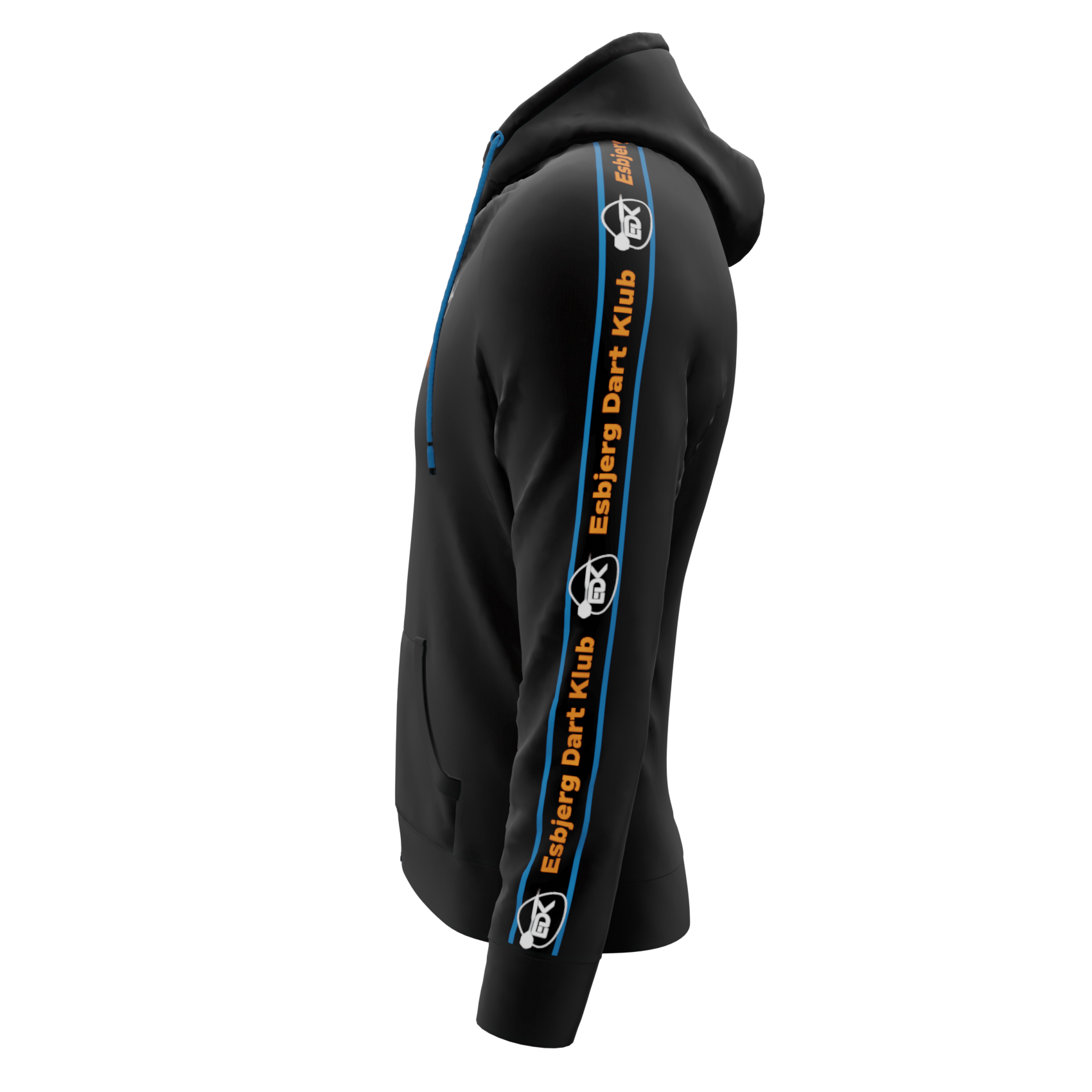 Bomulds Hoodie ZIP - Esbjerg Dart Klub - SponsorWorld