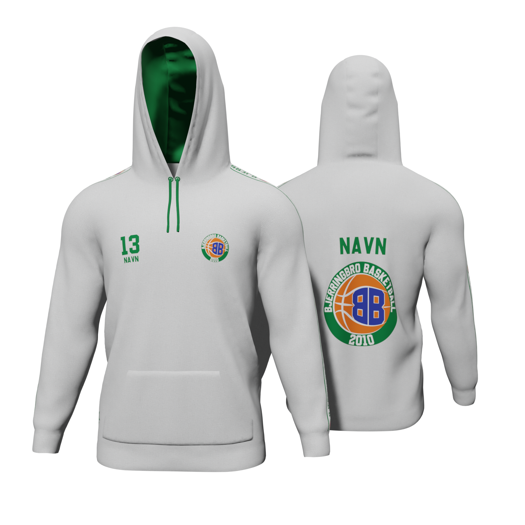 Bomulds Hoodie - Bjerringbro Basketball - SponsorWorld
