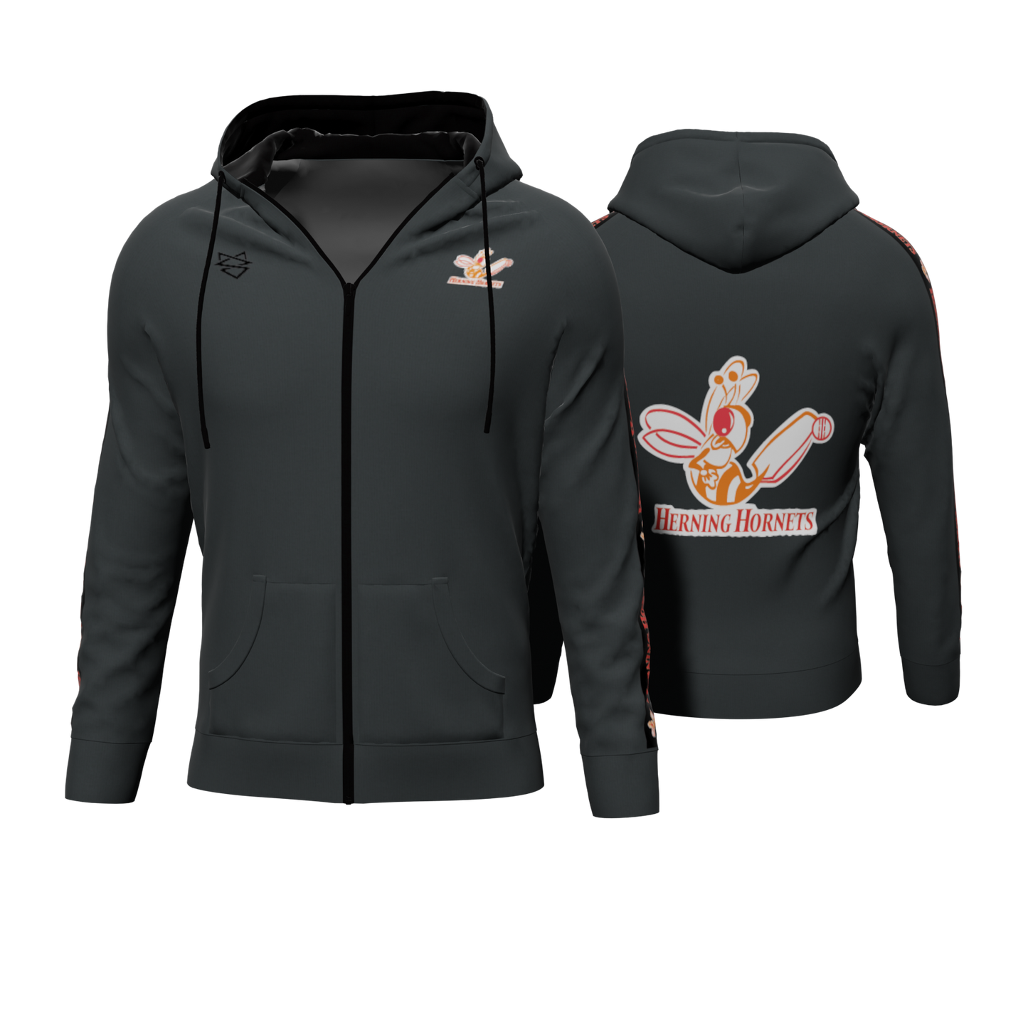 Bomulds Hoodie ZIP - Herning Hornets - SponsorWorld
