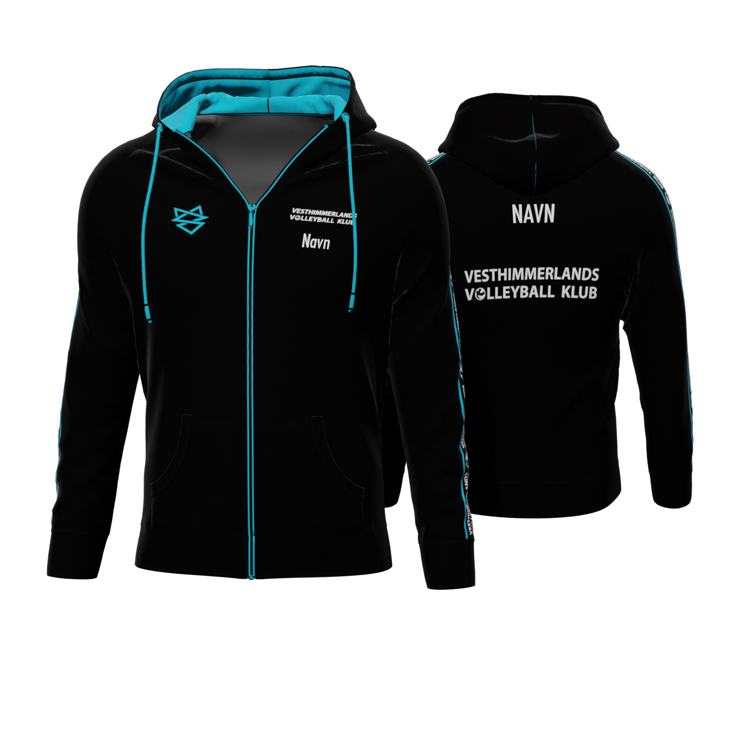 Bomulds Hoodie ZIP - Vesthimmerlands Volleyball Klub