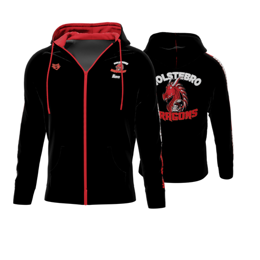 Cotton Hoodie ZIP - Adult - Holstebro Dragons