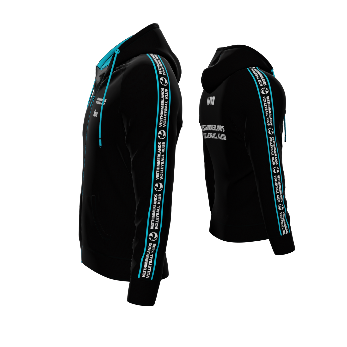 Bomulds Hoodie ZIP - Vesthimmerlands Volleyball Klub