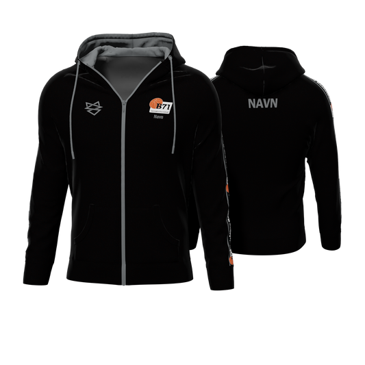 Bomulds Hoodie ZIP - B71 Basketball - SponsorWorld