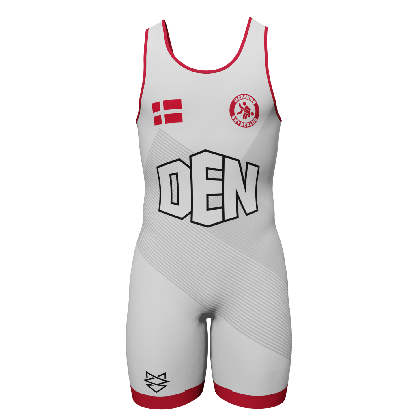 Rød | Hvid Trikot - Herning Brydeklub