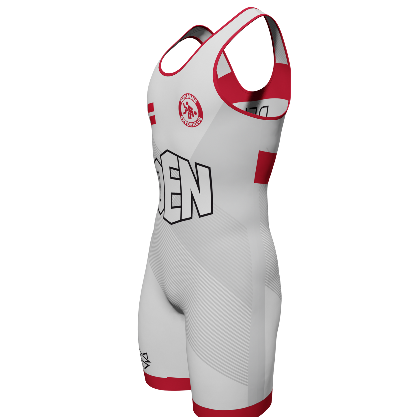 Rød | Hvid Trikot - Herning Brydeklub