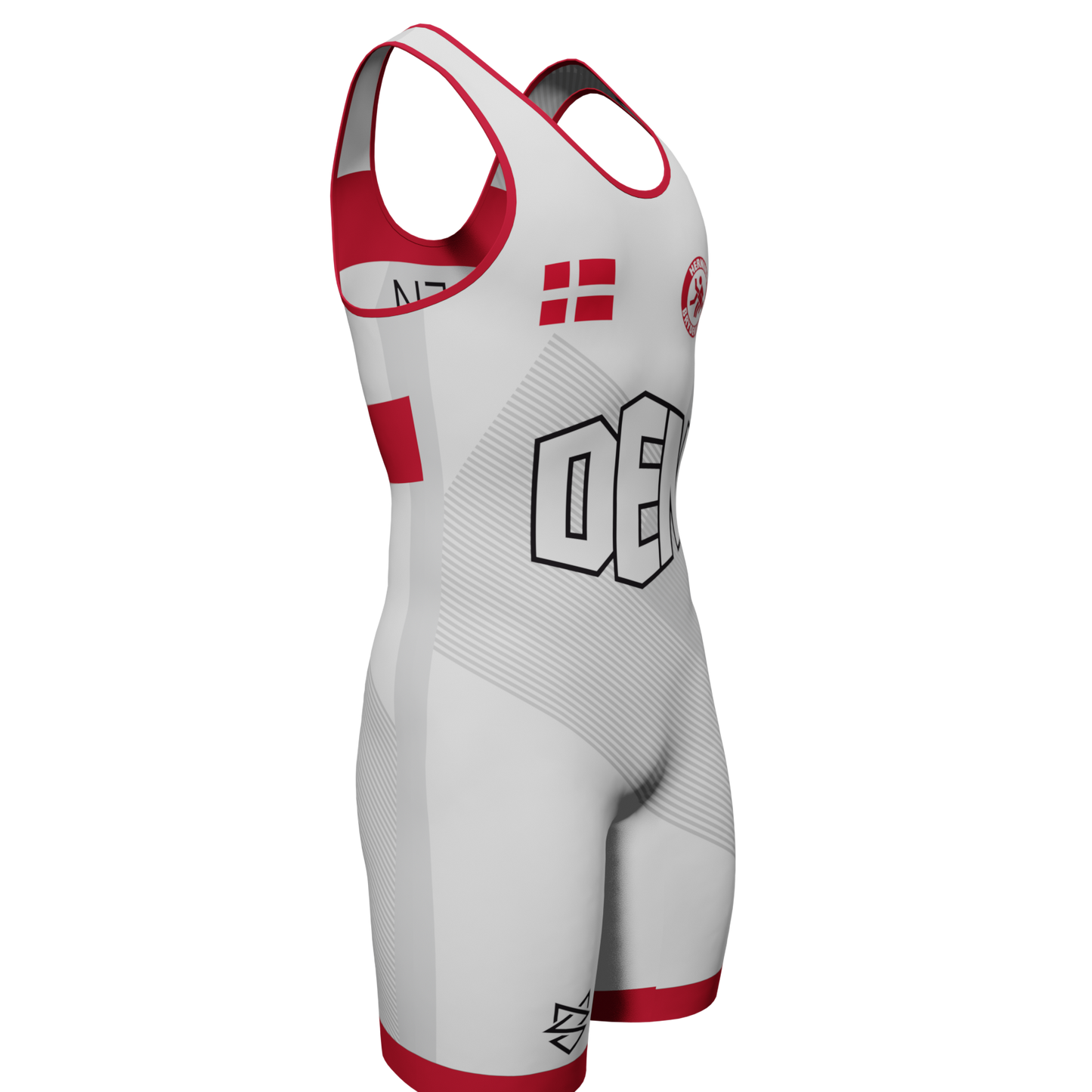 Rød | Hvid Trikot - Herning Brydeklub