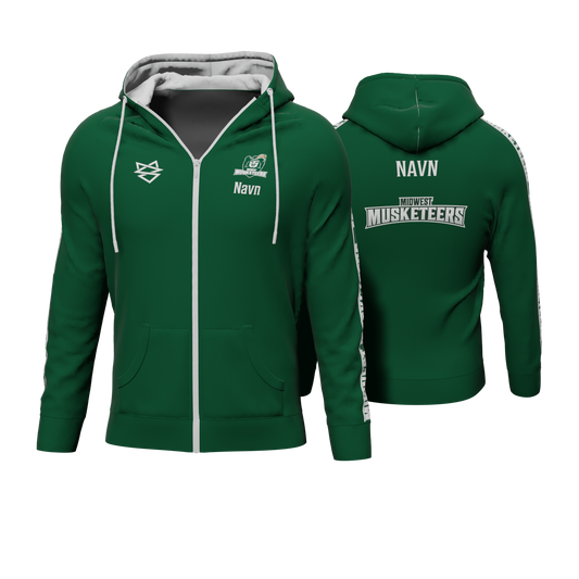 Bomulds Hoodie ZIP - Midwest Musketeers