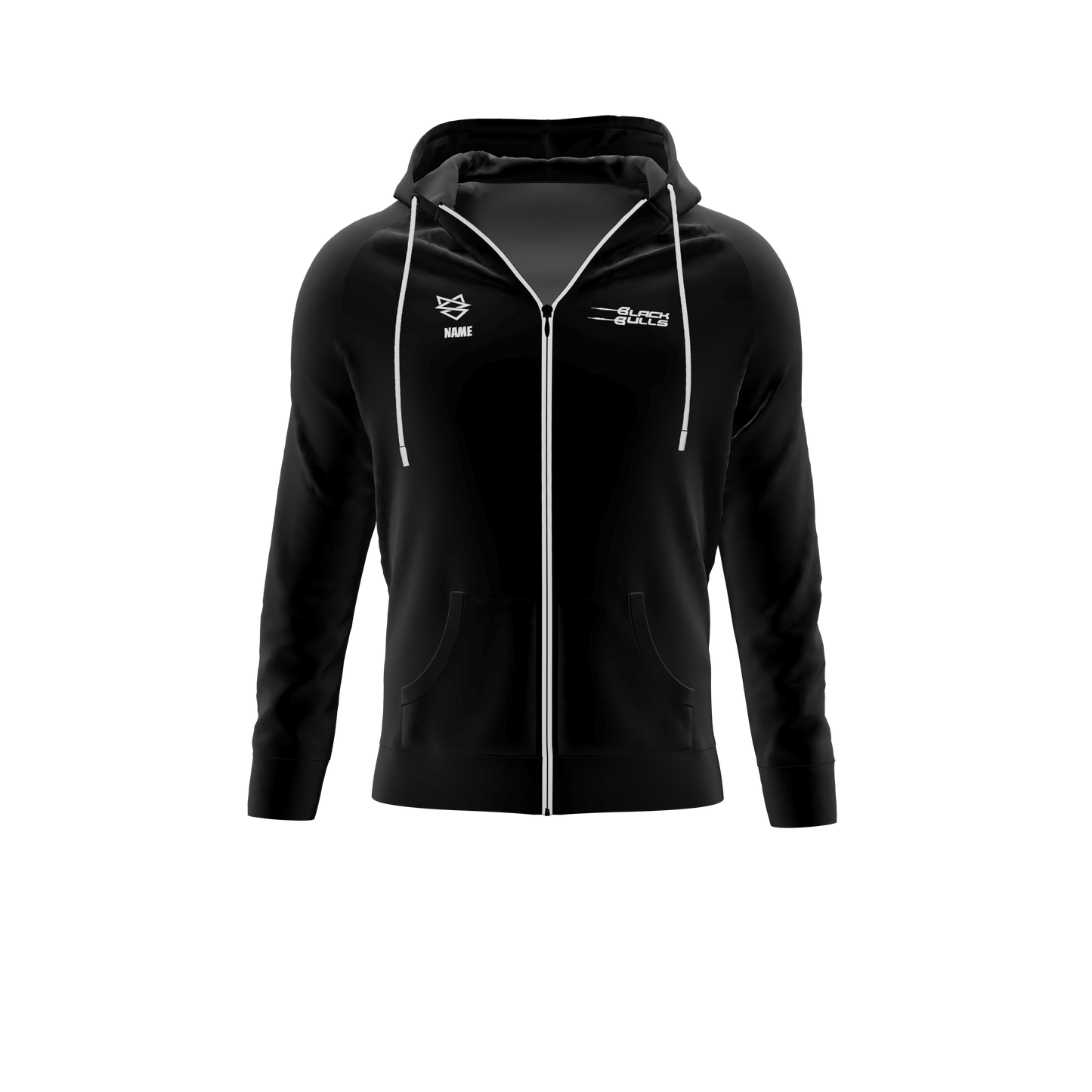 Hoodie ZIP - Black Bulls