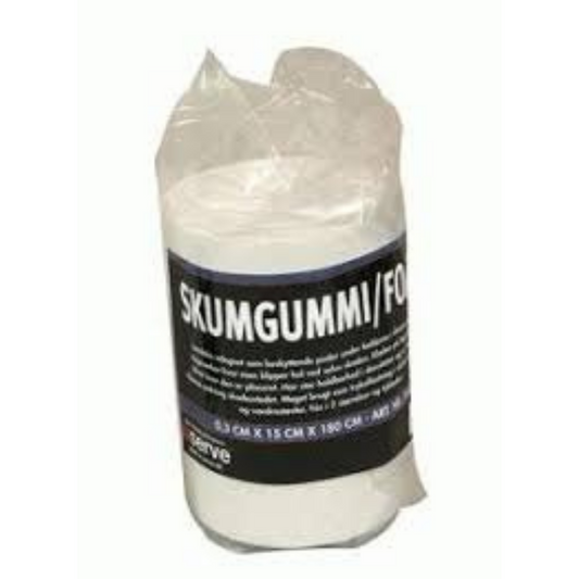 Aserve Skumgummi (foam) 0,3 x 12,5 x 180 cm. Latexfri.
