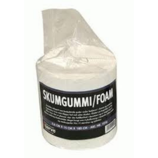 Aserve Skumgummi (foam) 0,6 x 12,5 x 180 cm. Latexfri.